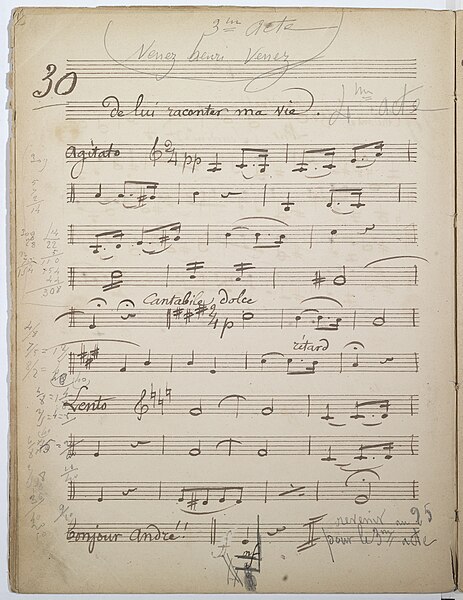 File:"André Gérard. Drame en 5 Actes. Musique de M. Ancessy.... Première Représentation le 30 Avril 1857. Odéon." Musique de scène pour la, pièce de Victor Séjour - btv1b525044130 (116 of 574).jpg