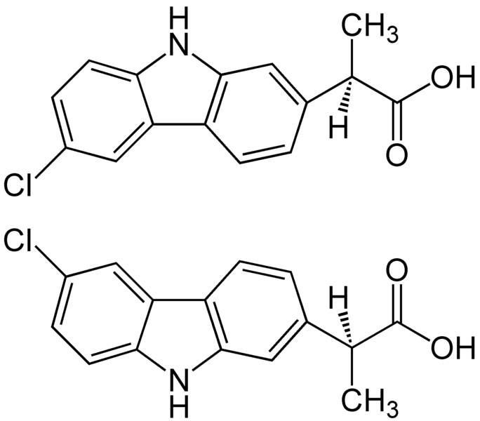 File:(±)-Carprofen Enantiomers Structural Formulae.png