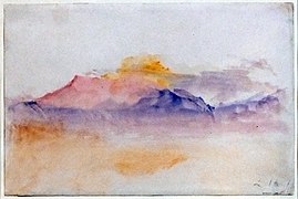 Clouds over the Rigi at Sunrise, from Lucerne - William Turner in Tate Britain