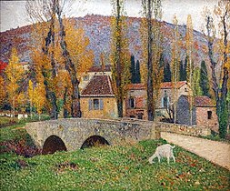 Le Pont de Labastide-du-Vert, la chèvre blanche, vers 1920