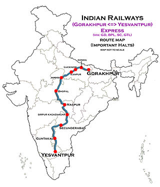 <span class="mw-page-title-main">Gorakhpur–Yesvantpur Express (via Gonda)</span>