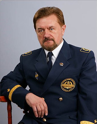 Bondarenko Volodymyr Illych, an NGU professor, in the institute's formal attire. Bondarenko V.I..jpg