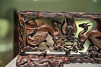 Chinese wood and lacquer screen