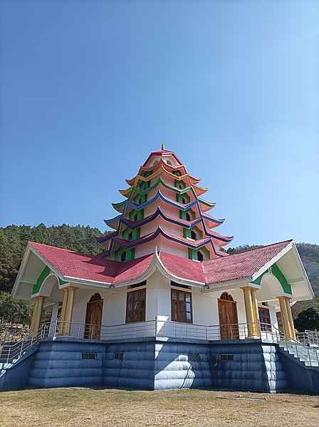 An afternoon scene of the Lainingthou Sanamahi Kiyong