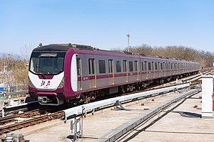 15号線の電車（北京地下鉄DKZ31型電車）