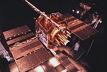 GPS II underwent a four-month series of qualification tests in the AEDC Mark I Space Chamber to determine whether the satellite could withstand extreme heat and cold in space, 1985. 160921-F-0000U-001.jpg