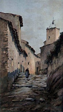 «Una calle en Camprodón» por Modesto Urgell (c. 1901)