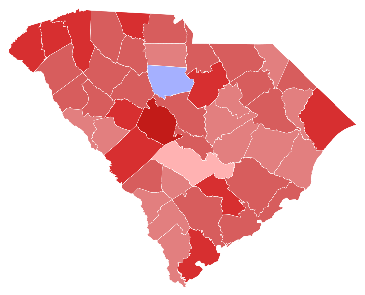 File:1984 United States Senate election in South Carolina results map by county.svg