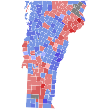 1988 Vermont gubernatorial election results map by municipality.svg