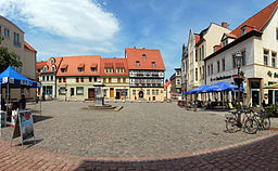 Holzmarkt i Köthens gamla stadskärna