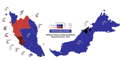 2013 Malaysia House of Representatives Election Results, States.svg