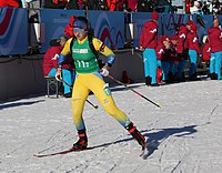 Klara Andersson beim Mixed-Staffel-Wettbewerb