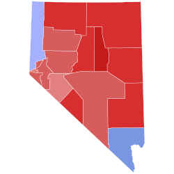 2022 Nevada Treasurer election results map by county.svg