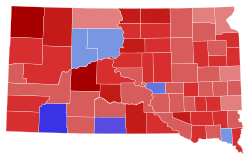 2022 South Dakota Secretary of State election results map by county.svg