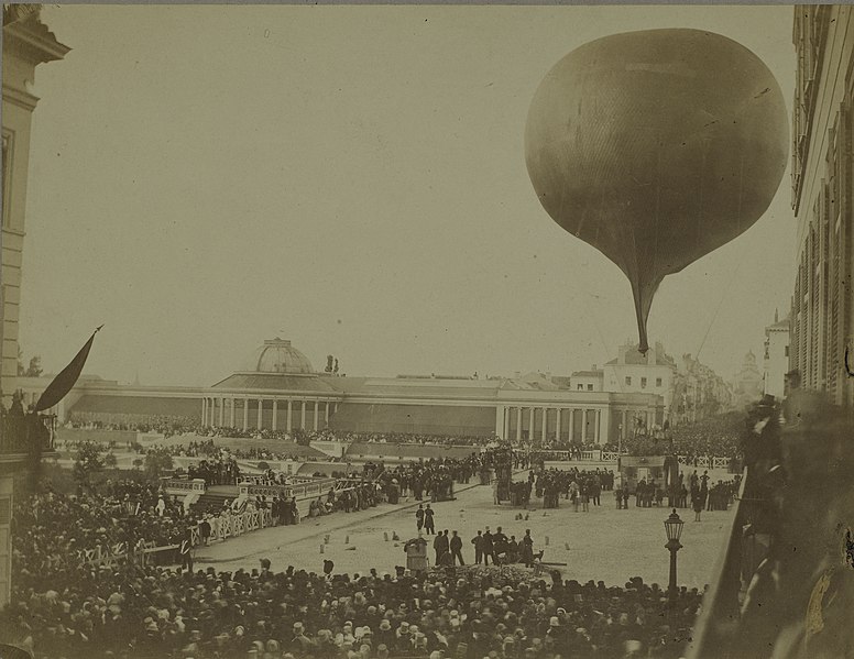 File:3ème ascention du Géant à Bruxelles pour les fêtes de l'indépendance Nationale, 26 septembre 1864.jpg