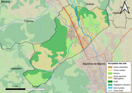 Farvekort, der viser arealanvendelse.