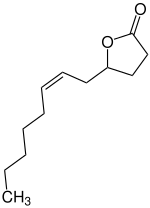 Strukturformel von Dodec-6-eno-1,4-lacton