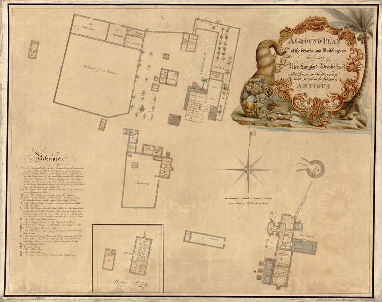 File:A Ground Plan of the Works and Buildings on the Estate of Peter Langford Brooke, Esquire, Called Jonas's in the Division of North Sound in the Island of Antigua WDL648.png
