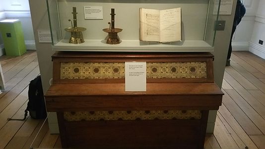 Day 39: A piano decorated by William Morris