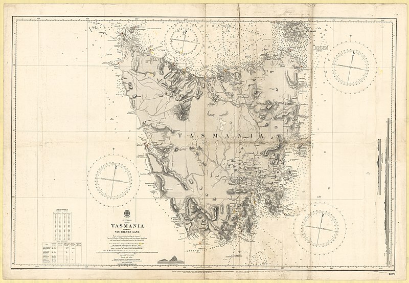 File:Admiralty Chart No 1079 Tasmania, formerly Van Diemen Land, Australia, Published 1860.jpg