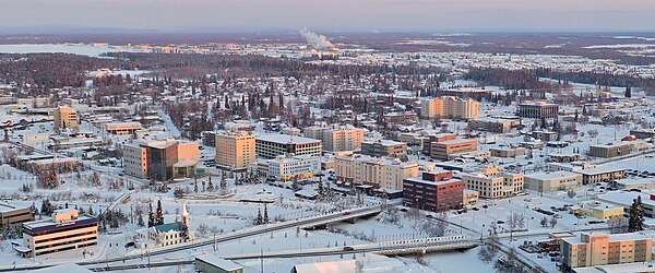 Image: Aerial view of Fairbanks Alaska skyline (Quintin Soloviev) (cropped)