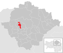 Poloha obce Aflenz Kurort v okrese Bruck-Mürzzuschlag (klikacia mapa)
