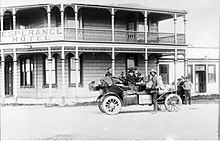 Aidan de Brune in Esperance, Western Australia in 1923, during his walk around Australia Aidan de Brune in Esperance, Western Australia in 1923.jpg