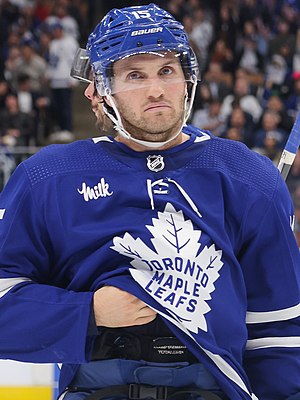 Alexander Kerfoot playing with the Maple Leafs in 2022 (Quintin Soloviev) (cropped).jpg