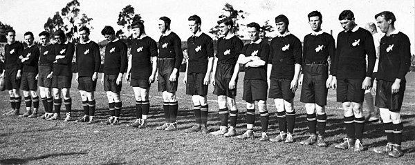 The New Zealand team that played the first test v the Springboks on 13 August