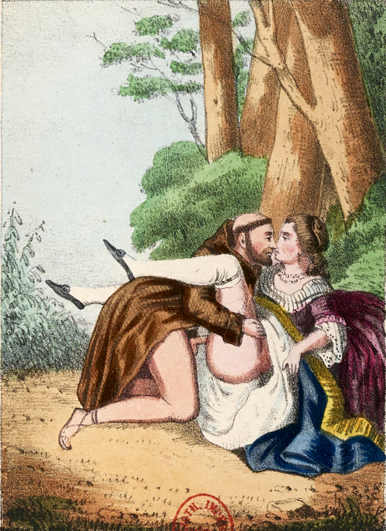 Amours, galanteries, intrigues, ruses et crimes des capucins et des religieuses, 1788, Figure Tome 1 P. 23.