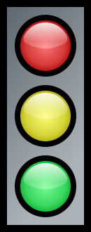 A traffic light, animated using SVG animation and Javascript. Ampel.svg