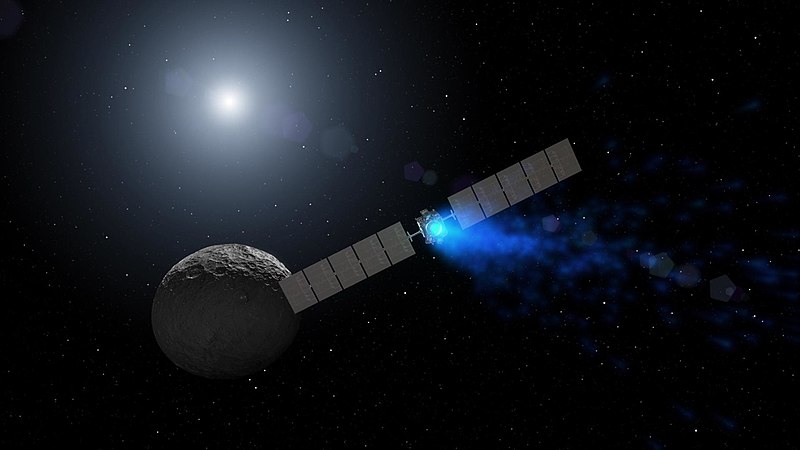 File:Artist concept of Dawn arriving at Ceres (PIA20919).jpg