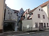 Augsburg, Hinterer Lech 42a. This is a photograph of an architectural monument. It is on the list of cultural monuments of Bayern, no. D-7-61-000-1238.