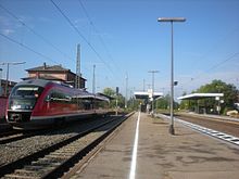 Platforms with a Regionalbahn service towards Pleinfeld