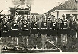 Basketball team of Lithuanian political prisoners in Vorkutlag (1954).
