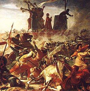 Битката при Леняно, худ. Амос Касиоли