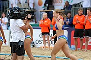 Deutsch: Beachhandball Europameisterschaften 2019 (Beach handball Euro); Tag 5: 6. Juli 2019 – Frauen, Halbfinale, Ungarn-Niederlande 2:0 (19:16, 15:12) English: Beach handball Euro; Day 5: 6 July 2019 – Semifinal Women – Hungary-Netherlands 2:0 (19:16, 15:12)