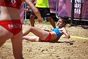 Deutsch: Beachhandball bei den Olympischen Jugendspielen 2018 in Buenos Aires; Tag 7, 13. Oktober 2018; Mädchen, Halbfinale – Niederlande-Kroatien 0:2 English: Beach handball at the 2018 Summer Youth Olympics in Buenos Aires at 13 October 2018 – Girls Semifinal – Netherlands-Croatia 0:2 Español: Handball de playa en los Juegos Olimpicos de la Juventud Buenos Aires 2018 en 13 de octubre de 2018 – Semifinales Femeninas - Países Bajos-Croacia 0:2