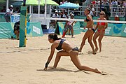 Deutsch: Beachvolleyball bei den Olympischen Jugendspielen 2018; Tag 11, 17. Oktober 2018; Mädchen, Finale – Italien (Claudia Scampoli & Nicol Bertozzi)- Russland (Maria Woronina & Maria Botscharow) 0:2 (19–21/19–21) English: Beach volleyball at the 2018 Summer Youth Olympics at 17 October 2018 – Girls Final – Italy (Claudia Scampoli & Nicol Bertozzi) - Russia (Maria Voronina & Maria Bocharova) 0:2 (19–21/19–21)