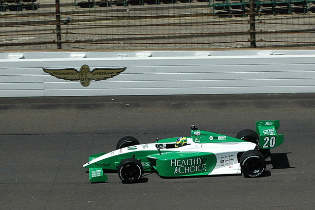 Ana Beatriz during the 2008 Freedom 100 Indy Lights race at Indianapolis Motor Speedway