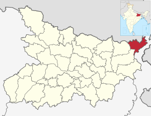 Bihar district location map Kishanganj.svg