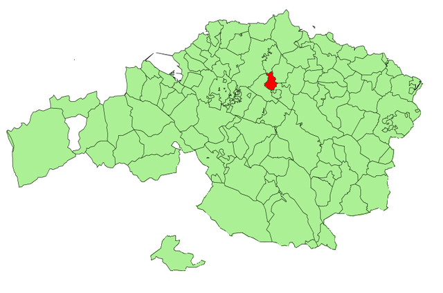 Localização do município de Frúniz na Biscaia