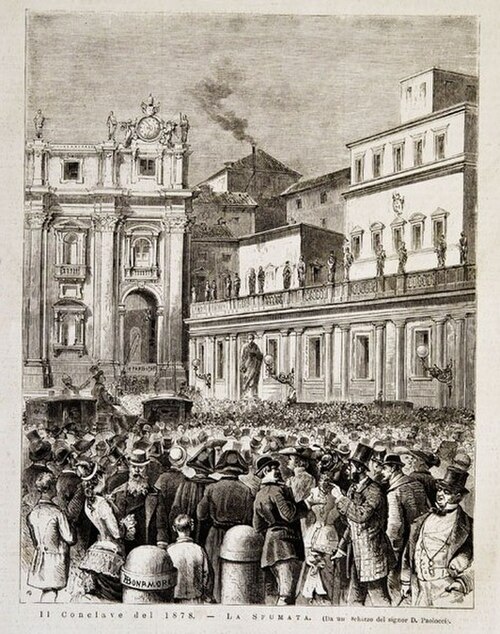 Black smoke during the conclave of 1878
