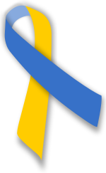 Blue and yellow ribbon.svg