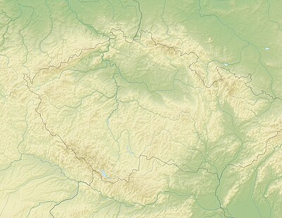 Mapa de localización de Macizo de Bohemia