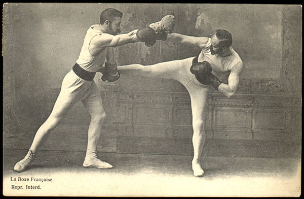 French boxing "tireurs" in 1900