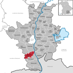 Läget för Brannenburg i Landkreis Rosenheim