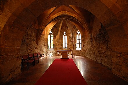 The lower chapel of the medieval castle