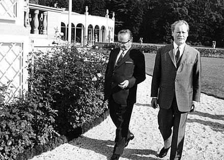 Tito and German chancellor Willy Brandt in Bonn, 11 October 1970
