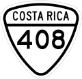 Road shield of Costa Rica National Tertiary Route 408